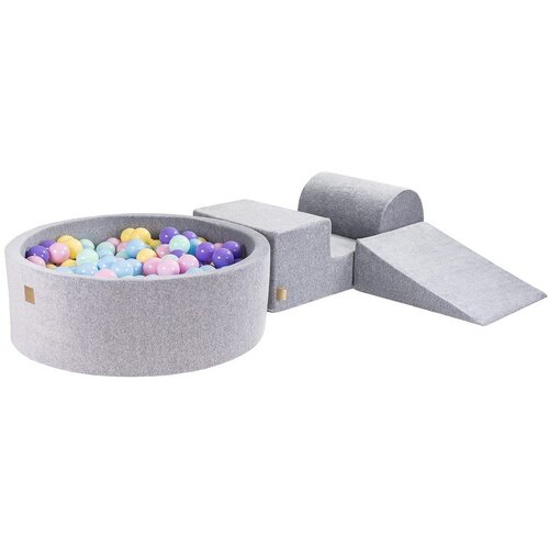 MeowBaby Igrali&amp;scaron;te od sive bar&amp;scaron;unaste pjene 225x90x30 cm Montessori - Slike