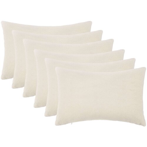  Presvlaka za jastuk 6 pcs HEERLEN Krem 40 x 60 cm Bouclé Cene