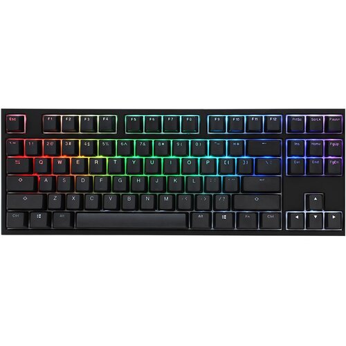 Ducky pbt gaming keyboard, mx-speed-silver, rgb led - black Slike