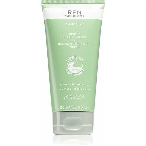 REN Clean Skincare Evercalm Gentle Cleansing Gel nježni gel za čišćenje za osjetljivu i nadraženu kožu lica 150 ml