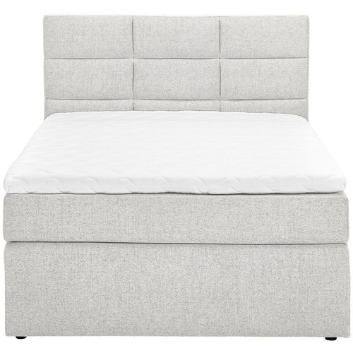 CARRYHOME POSTELJA BOXSPRING 120 cm x 200 cm , tekstil sivobela Slike