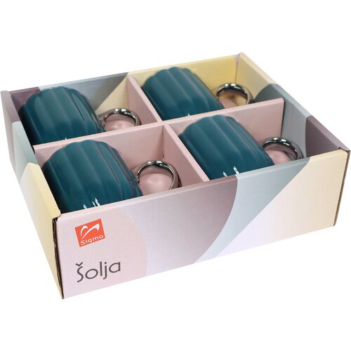 Sigma Set &amp;scaron;olja RXG-N241664C, 190ml, Porcelan, 4 komada, Reb-zelena Slike