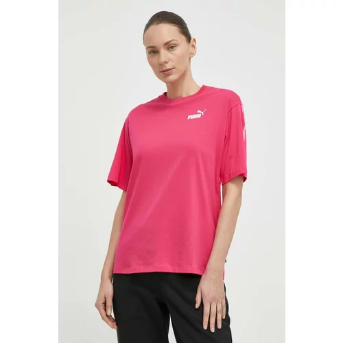 Puma Pamučna majica za žene, boja: ružičasta, 675994