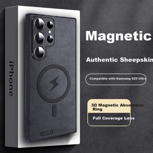  Shangsu Maska za mobilni telefon Samsung Galaxy S25 Ultra, Crna Cene