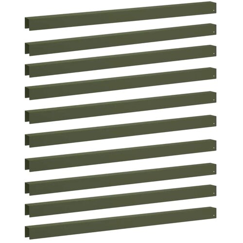 Profil za rubove vrta 10 kom. 100 x 5 x 5 cm Čelik - Maslinastozelena 100 x 5 x 5 cm 10 Slike