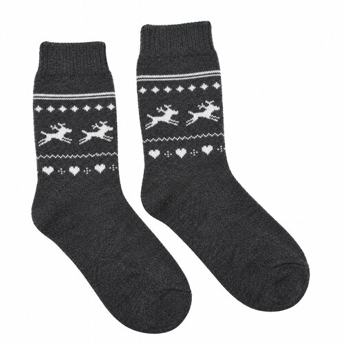 B.Fortuna ženske volnene nogavice Nordic Reindeer - Temno siva Cene