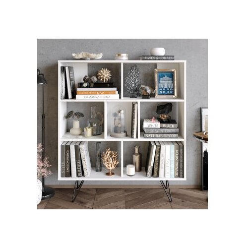 Woody Fashion polica za knjige mistico white Slike