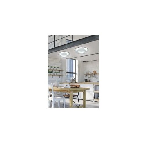 Candellux Lighting led stropna svetilka v srebrni barvi s kovinskim senčilom 40x40 cm merle Slike