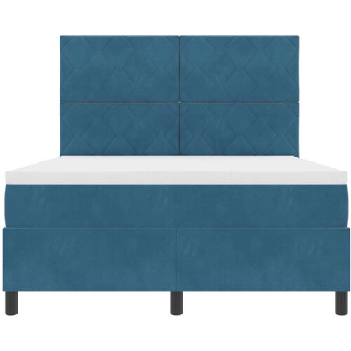 VidaXL Box Spring Krevet s Madracom Tamnoplav 140x200 cm Bar&amp;scaron;un Slike