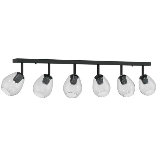  Stropni reflektor Crna 110,5 x 13 x 26 cm Staklo i Metal Slike