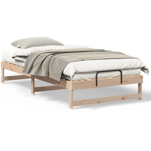 VidaXL Krevetna konstrukcija s ručkama Smeđa 100 x 210 cm Slike
