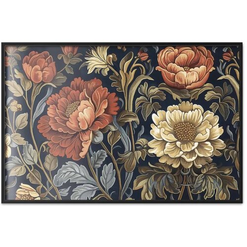  Plakat Tapestry Large Retro Flowers 60x40 Crni okvir Cijene