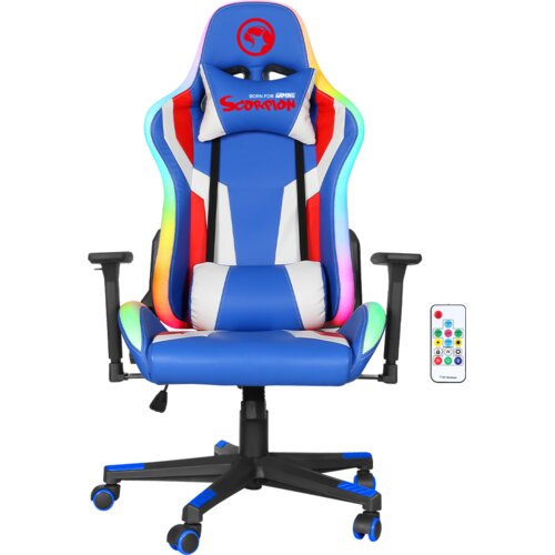 Marvo CH-128BL GAMING CHAIR RGB Cene