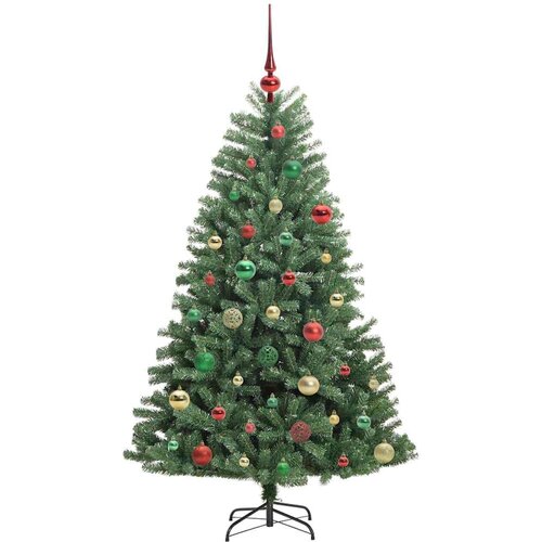 VidaXL Umjetno božićno drvce s nogom Zelena 150 cm PVC i metal Slike
