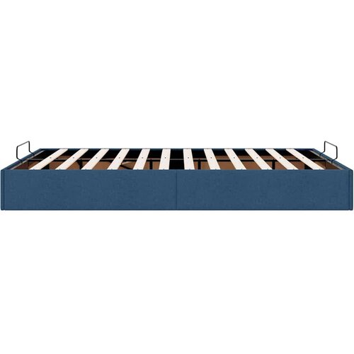 VidaXL Otomanski okvir kreveta bez madraca plavi 140x190 cm od tkanine Slike