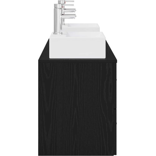  Set ormarića za kupaonicu 3 kom. Crna 49,5 x 41 x 62,5 cm Slike