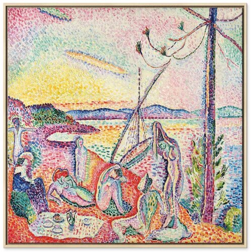  Slika - Henri Matisse &amp;ndash; Luxe Calme et Volupt&amp;eacute; 40x40 U prirodnom drvenom okviru Slike