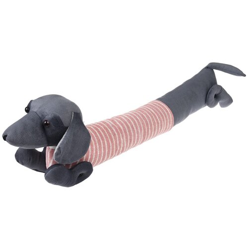 Rex London Rožnato-siva za&amp;scaron;čita za vrata proti prepihu 17x76 cm Sausage Dog &amp;ndash; Slike