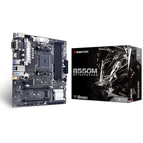 Biostar MB B550MX/E PRO, mATX, Soc AM4, DDR4, M.2, GbE LAN, HDMI, VGA, DVI Cijene