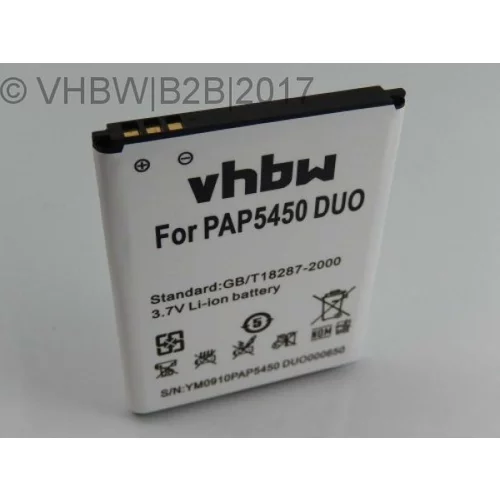 VHBW Baterija za Prestigio MultiPhone 5450 Duo, 1500 mAh