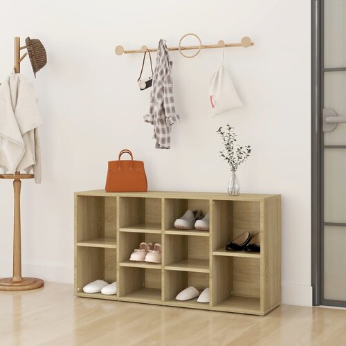 VidaXL Klupa za cipele boja hrasta sonome 103x30x54,5 cm od iverice Slike