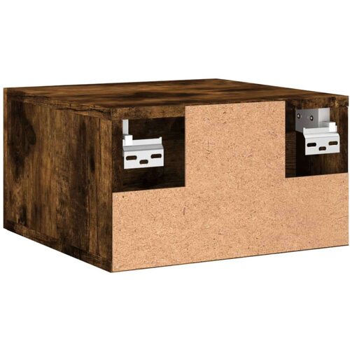  Zidni noćni ormarići 2 kom dimljenog hrasta 35x35x20 cm Slike
