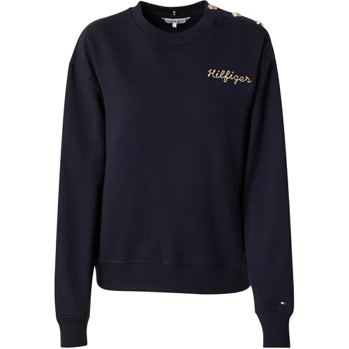 Tommy Hilfiger Sweater majica mornarsko plava / zlatna / crvena / bijela