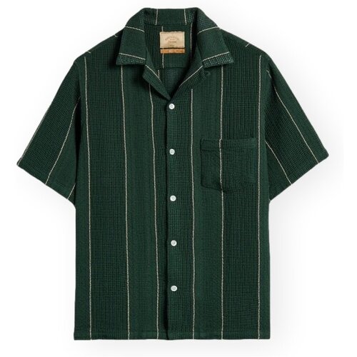 Portuguese Flannel Srajce z dolgimi rokavi Alma Shirt - Green Zelena Slike