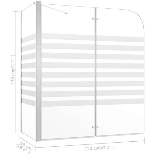 VidaXL tu&amp;scaron;-kabina od kaljenog stakla 120 x 68 x 130 cm prugasta Slike