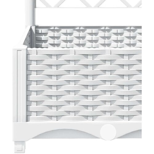 VidaXL Vrtna sadilica s re&amp;scaron;etkom bijela 80 x 40 x 121 5 cm PP Slike
