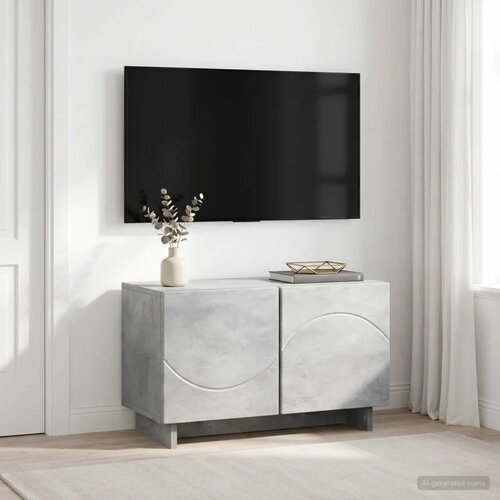  TV stalak 60 x 34.5 x 40 cm Betonska siva Konstruirano drvo - Betonska siva 60 x 34.5 x 40 cm Cijene
