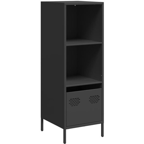  Visoka komoda crna 35x39x103,5 cm od čelika Slike