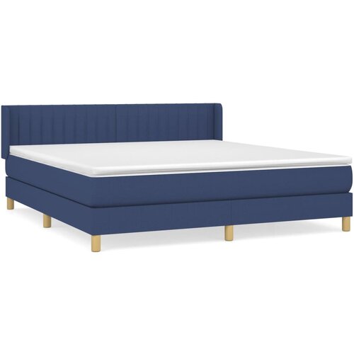 Maison Chic Box spring postelja - Vzmetna postelja z vzmetnico modra 180x200 cm blago SL2122, (21889360) Cene