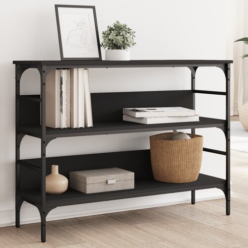 VidaXL Konzolni stol crni 100 x 32 x 75 cm od konstruiranog drva Slike