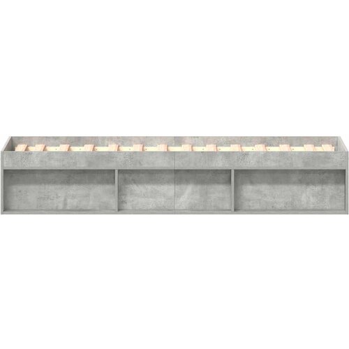  Okvir kreveta siva boja betona 100 x 200 cm Slike