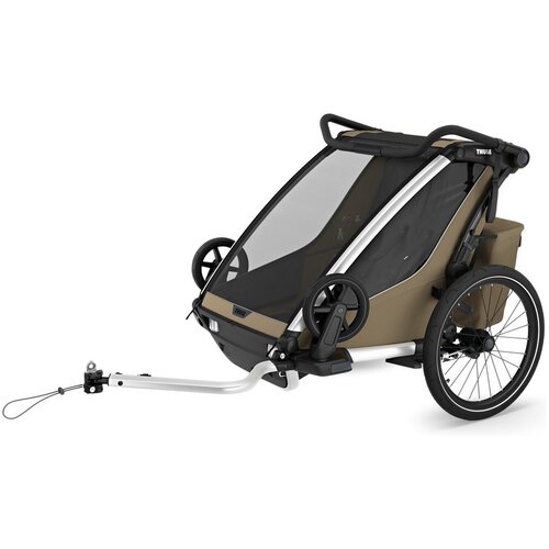 Thule &amp;scaron;portni voziček kolesarski double Chariot Cross 2 faded khaki Slike