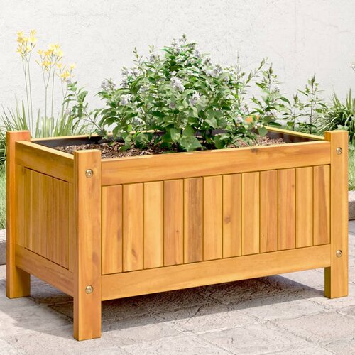 VidaXL Vrtna sadilica s oblogom 54x31x30 cm od masivnog drva bagrema Slike