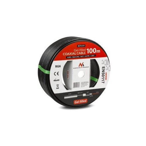 Maclean MCTV-477 coaxial cable 100 m Black Cijene