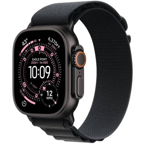 Apple watch ultra 3 cellular 49mm black titanium case with black alpine loop &amp;ndash; large (mf0x4se/a) Slike