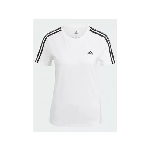 Adidas Majica Essentials Slim 3-Stripes T-Shirt GL0783 Bela Slim Fit