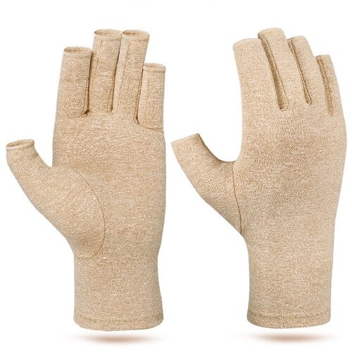 INF kompresijske rokavice brez prstov 1 par beige m, (21246606) Cene