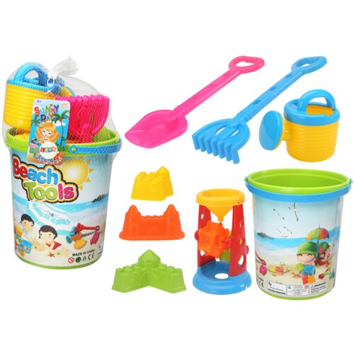  Set igračaka za pijesak, kanta, mlin, kanta za zalijevanje, šareni kalupi Cijene