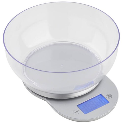 Eva Digitalna kuhinjska tehtnica s posodo 1g-5kg / srebrna / ABS, (5000267314) Cene