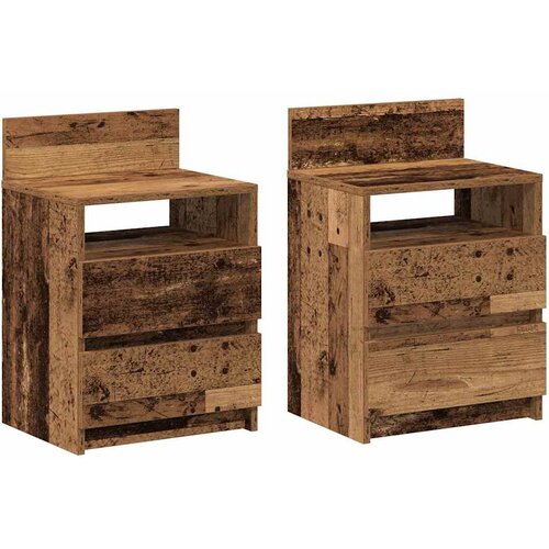 Maison Chic 2 kose Nočne omarice - Nočne mize z 2 predaloma starinski les 40x33x60 cm, (21689690) Cene