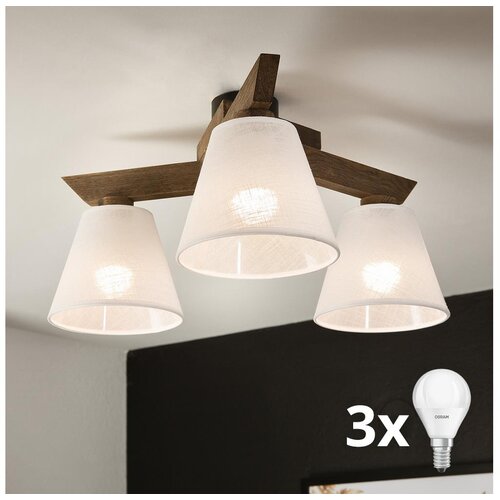  Brilagi - LED Plafonski luster ANTHONY 3xE14/40W/230V hrast orah/bela Cene