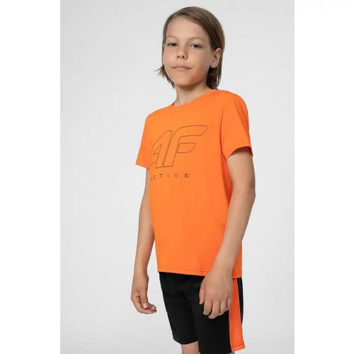 4f Otroška kratka majica oranžna barva
