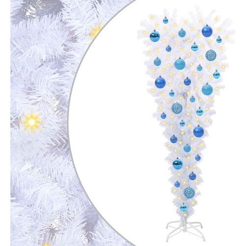  Umjetno božićno drvce s stalakom Bijelo 120 cm PVC i čelik Slike
