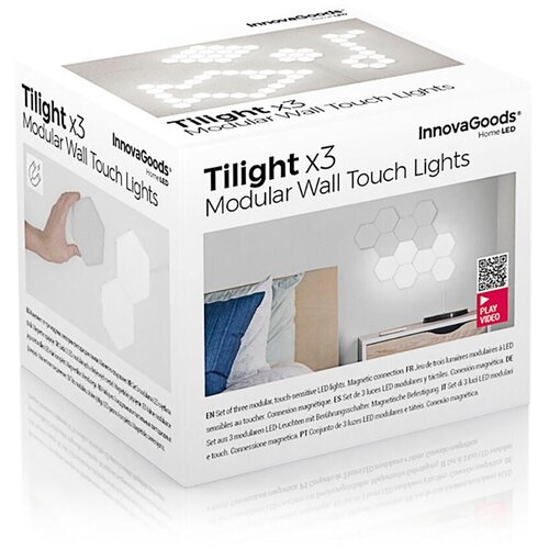  Komplet modularnih magnetnih in na dotik LED plo&amp;scaron;č Tilight InnovaGoods (Paket 3 kosa) Slike