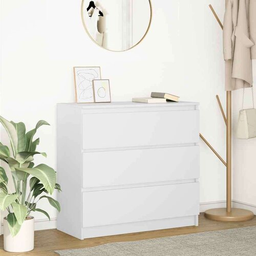  Komoda bijela 80x35x76 cm od konstruiranog drva Cijene