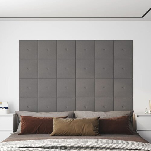  Zidne ploče od tkanine 12 kom svjetlosive 30 x 30 cm 1,08 m&amp;sup2; Slike
